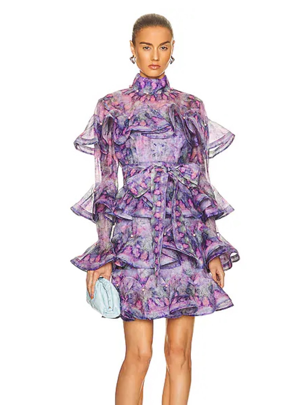 Zimmerman Ruffle Tiered Dress with Belt - Picture 4 of 13